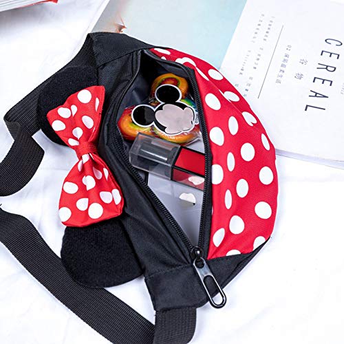 Aibearty Cute Kids Fanny Pack for Little Kids Toddler Waist Bag Children's Mouse Canvas Baby Fanny Pack - Image 5