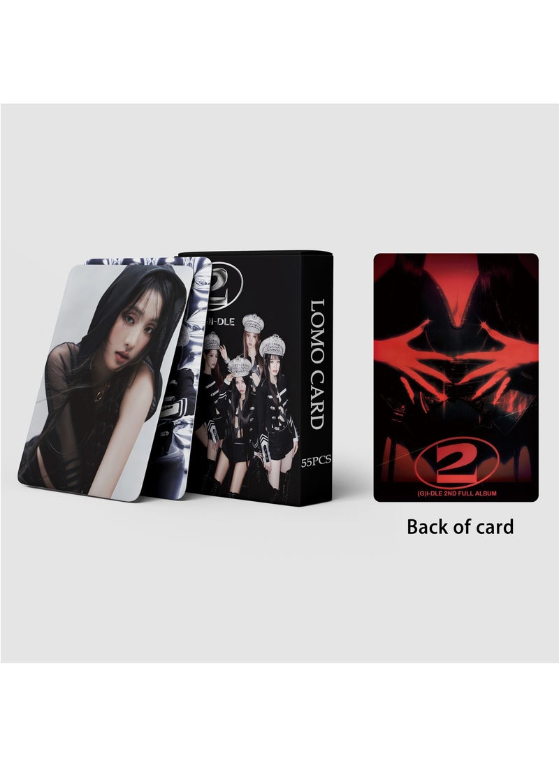 Generic - GIDLE 55PCS New Album (G)I-DLE 2nd Full YUQI MINNIE Jeon Soyeon Mini Lomo Star Card - Image 1