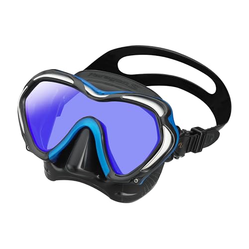 TUSA M-1007 Paragon S Scuba Diving Mask, Fishtail Blue - Image 1