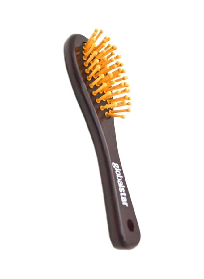NIBEMINENT Detangler Hair Brush Brown/Yellow - Image 2