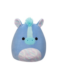 12 inch Romano Blue Hippocampus W/Iridescent Belly , Officially Licensed Kellytoy Plush Toy, Colorful Soft Toy, Gift for Kids, Girls & Boys Washable Squishy Stuff Toy Multicolor All Age