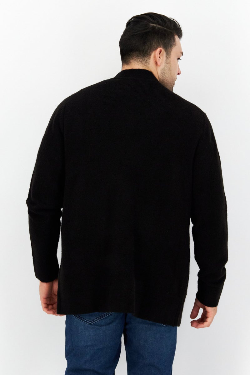 Lyle & Scott Men Button Front Brand Logo Cardigan, Black - Image 4