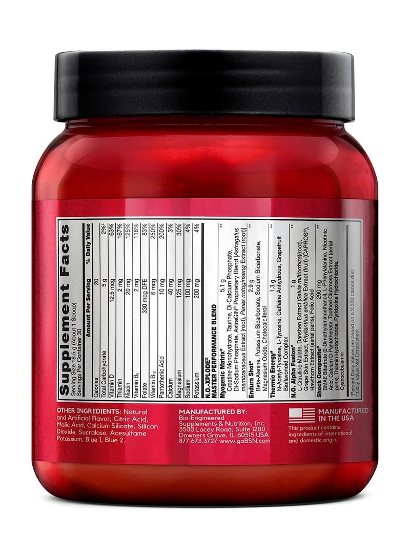 BSN No Xplode Legendary Pre-workout 555g Fruit Punch Flavor 30 Serving - Image 2