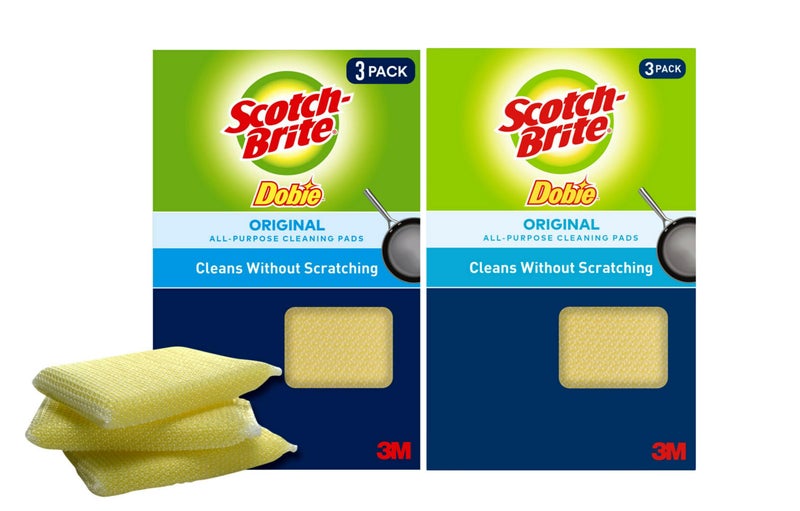 3M Scotch-Brite Dobie All Purpose Cleaning Pads, Count 6 - Image 1
