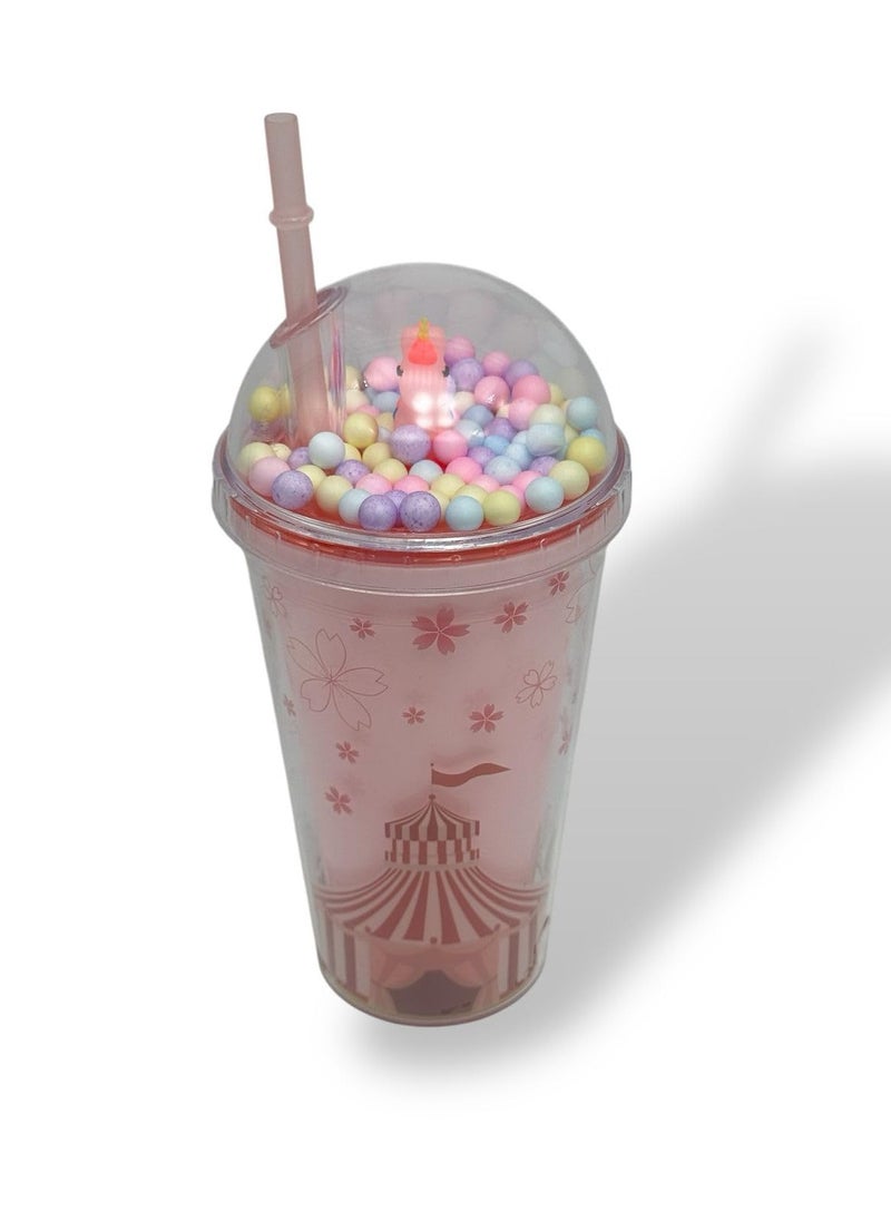 QSHOP - 450ml Cold Drink Tumbler with Airtight Lid - Stylish Design and Vibrant Colors from Qshop - Ideal for Ice Coffee, Smoothies, and Iced Tea - Lightweight and Easy to Carry for Everyday Use - Image 1
