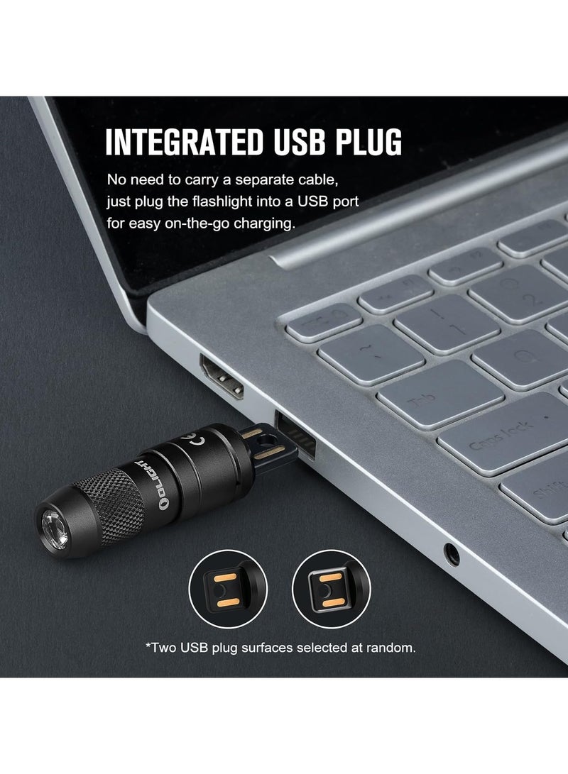 EDC Rechargeable Keychain Flashlight 50 Lumens Compact and Portable Mini LED Keyring Lights with Built-in Battery Ideal for Everyday Carry and Emergencies - Image 2