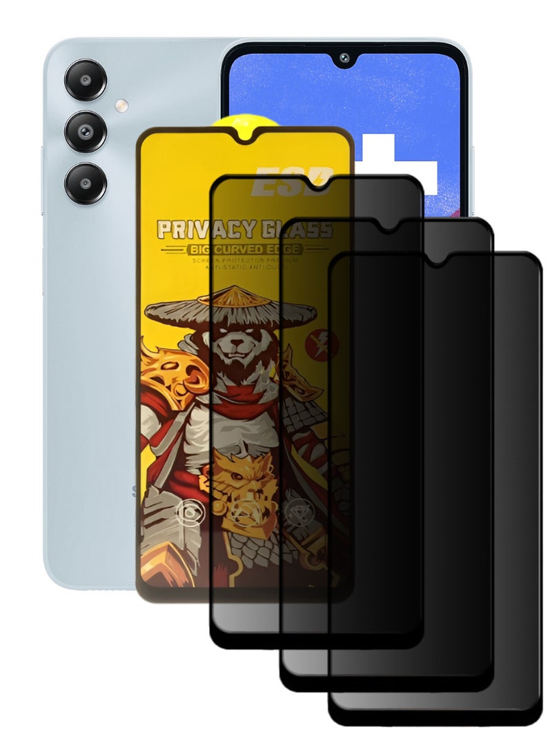 ESD 3 Pieces Tempered Dustproof Privacy Glass Screen Protector Compatible For Samsung Galaxy F14 - Image 1