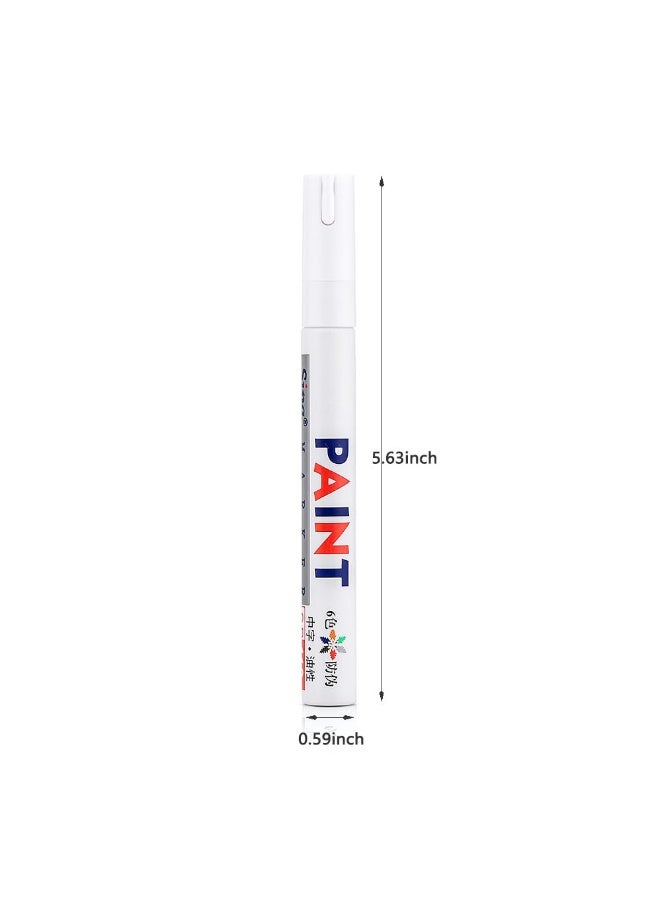 Chabeia White Oil Based Paint Pen, Universal Waterproof Permanent Paint Marker Pen For Car Tire Rubber Metal Glass, Art Craft DIY, Wood,Plastic, Rock Paint, Stone, Mugs, Canvas ,1pcs - Image 5