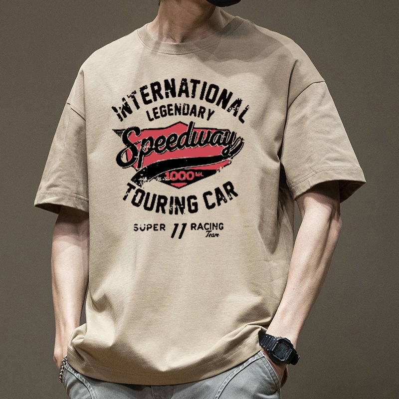 Short-Sleeved Men's Summer T-Shirt 2025 New Trendy Brand Trendy Loose Tops Round Neck T-Shirt - Image 1