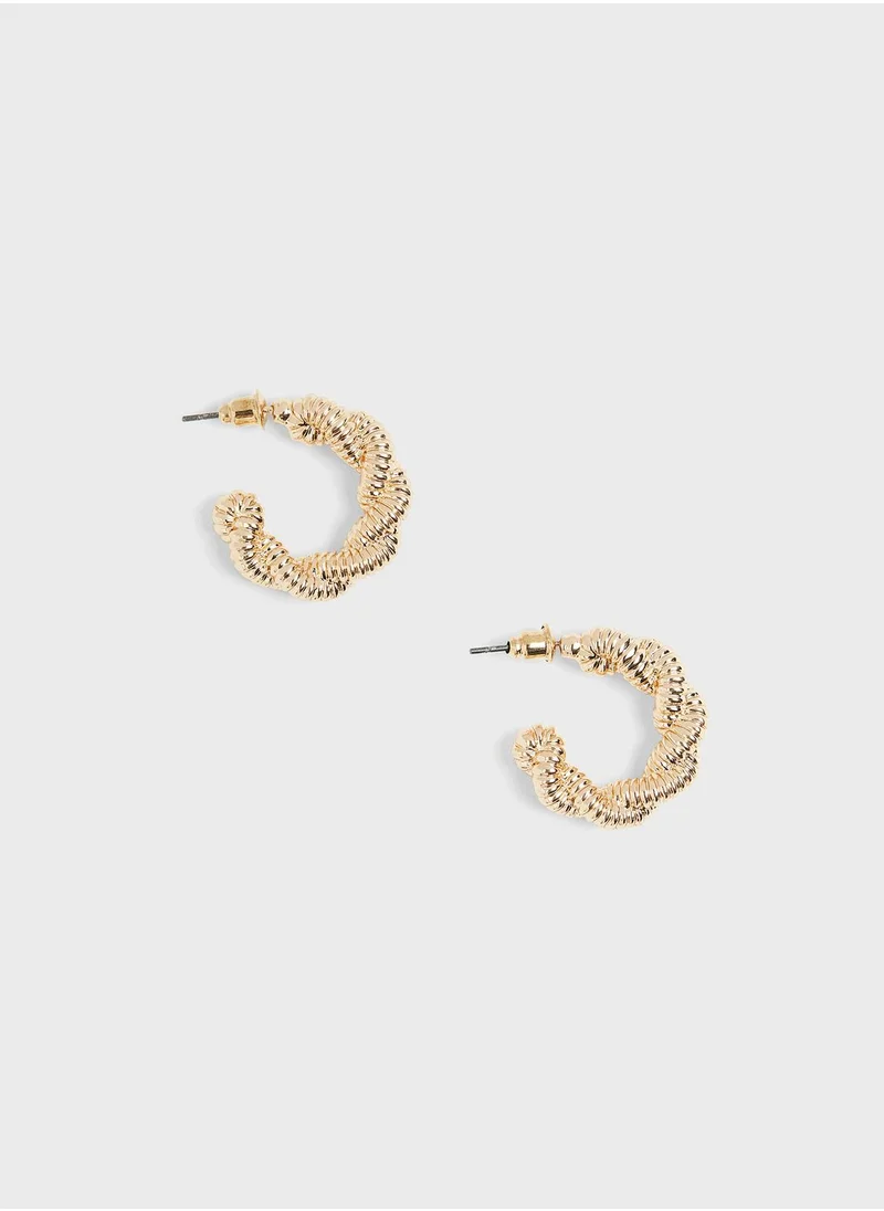 اتش اند ام Braided Hoop Earrings