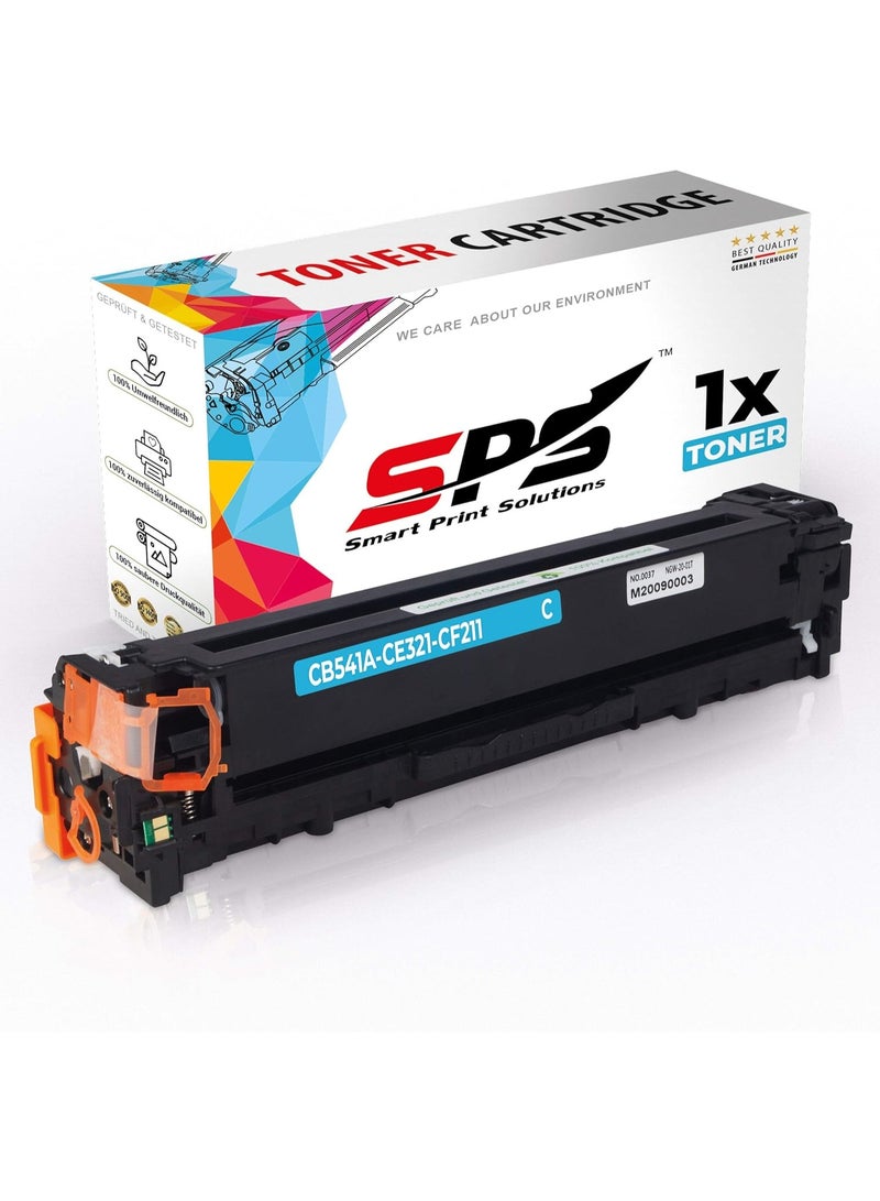 Smart Print Solutions SPS Compatible Toner Cartridges for HP - CE321A 128A | 1x Cyan | Yield upto 1,300 Pages - Image 1