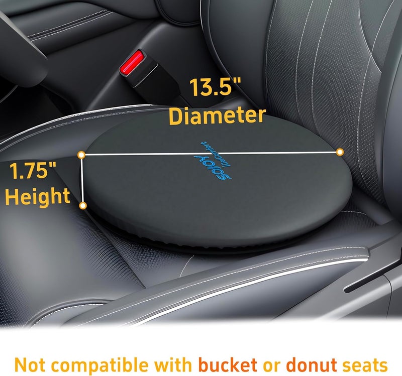 Sojoy iGelComfort Deluxe Gel Swivel Seat Cushion with Supportive Memory Foam 360 Degrees Rotating Seat Cushion for Home,Stool Chair,Office, 15.5 Inches in Diameter - Image 2