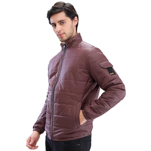 Spykar Full Sleeve Regular Fit Red Jackets For Men (Size: L)-MJKLW2BD014-Deep Wine Red - Image 4