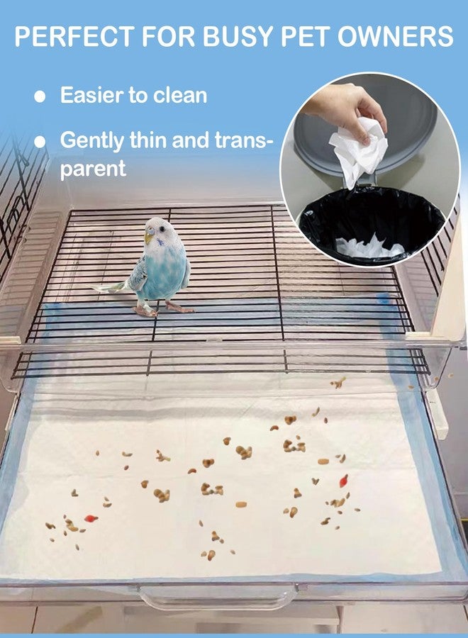 Niwaes Disposable Bird Cage Liner Birds Cage Liners Super Absorbent Birdcage Liners Parakeet Cage Training Accessories with Quick-Dry Surface for Cockatiels Canaries Parrots - Image 5