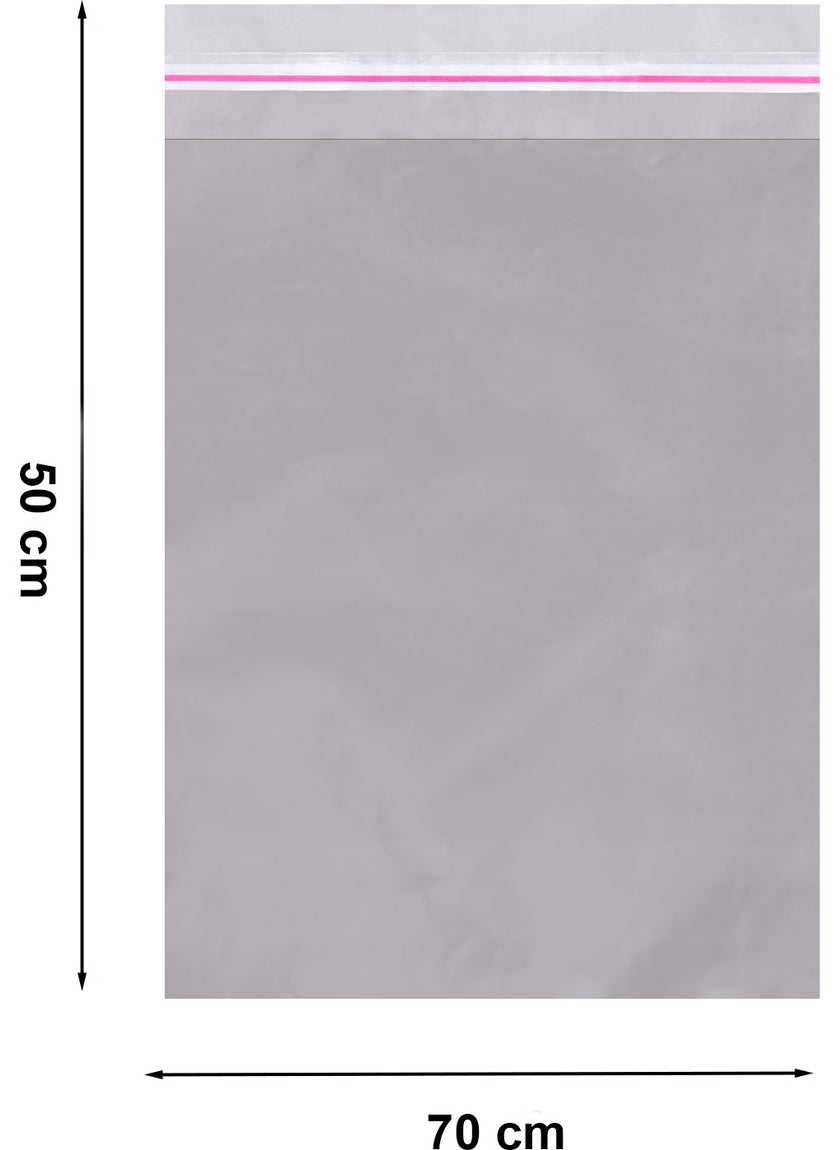 Repro Design 70×50 Silver 50 Pieces Adhesive Metalized Gift Bag Metallic Silver Gift Packaging Package  - Image 2