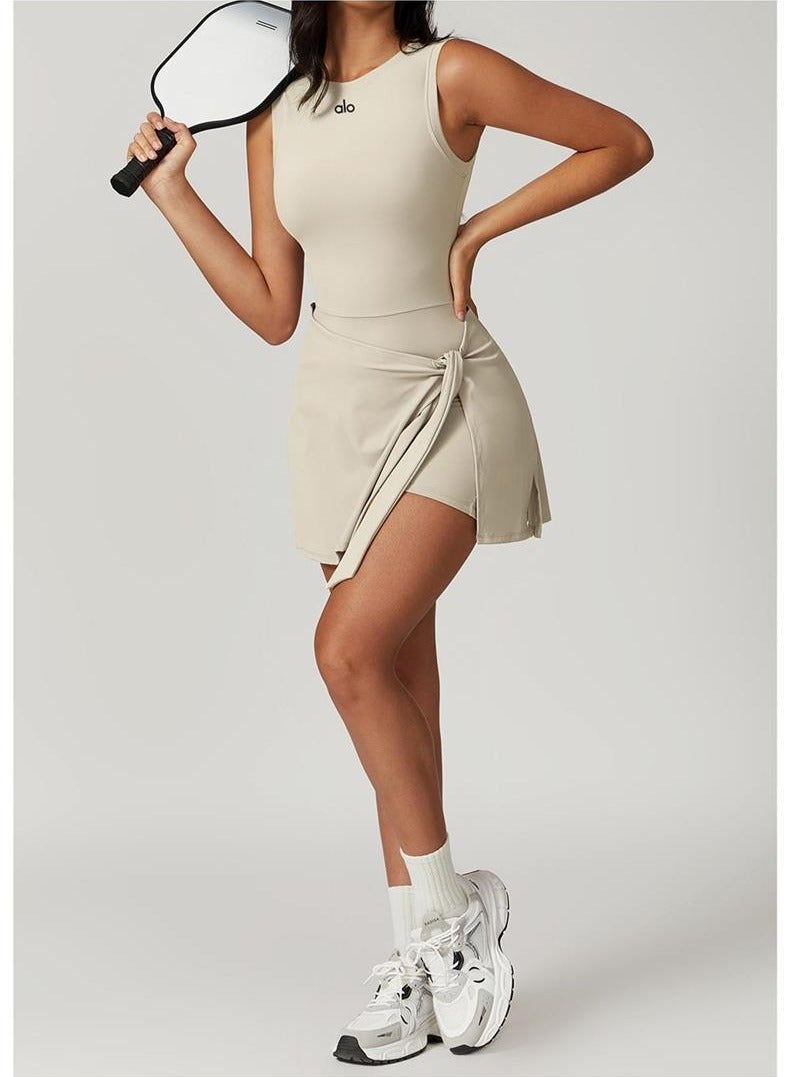 alo Alo One-piece Connected Yoga Set - Professional Fitness and Exercise Clothing for Tennis Skirt Dress for Women Pilates  - Image 3