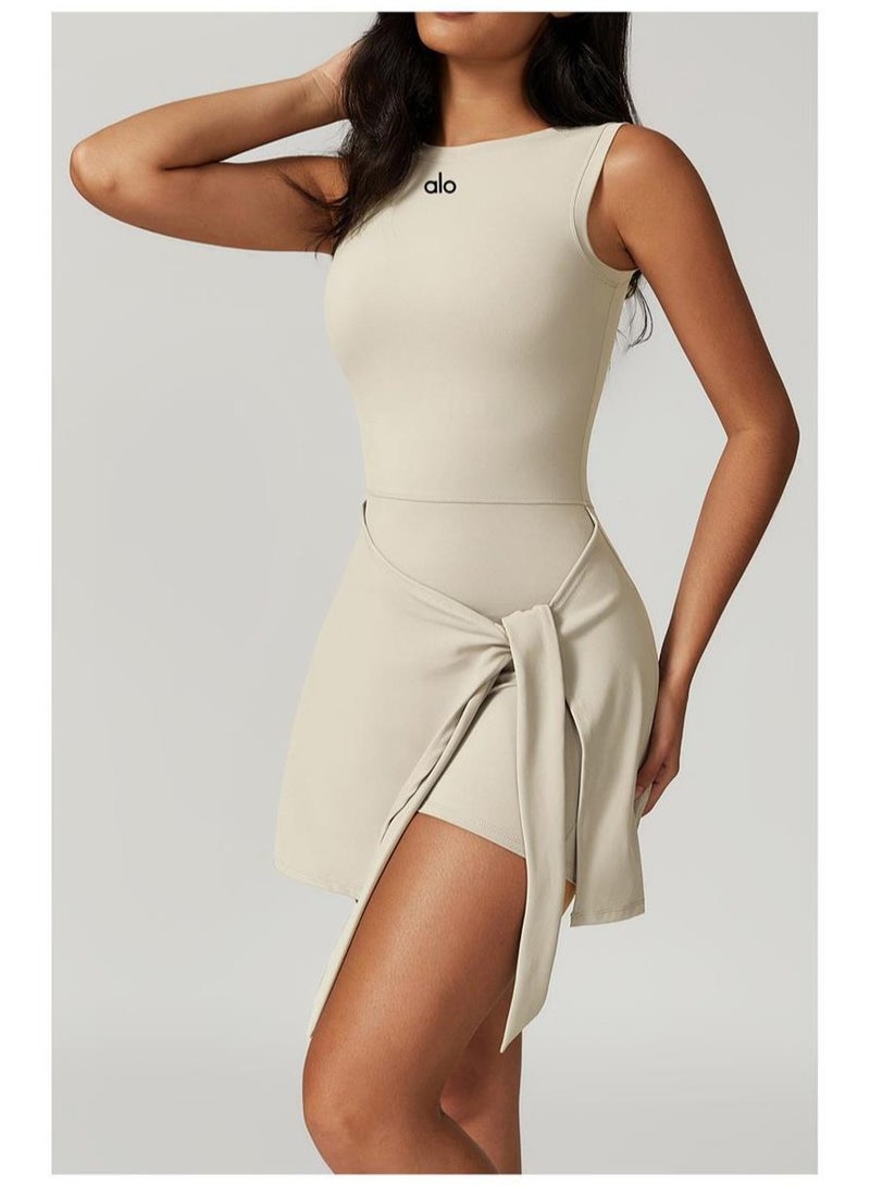 alo Alo One-piece Connected Yoga Set - Professional Fitness and Exercise Clothing for Tennis Skirt Dress for Women Pilates  - Image 5