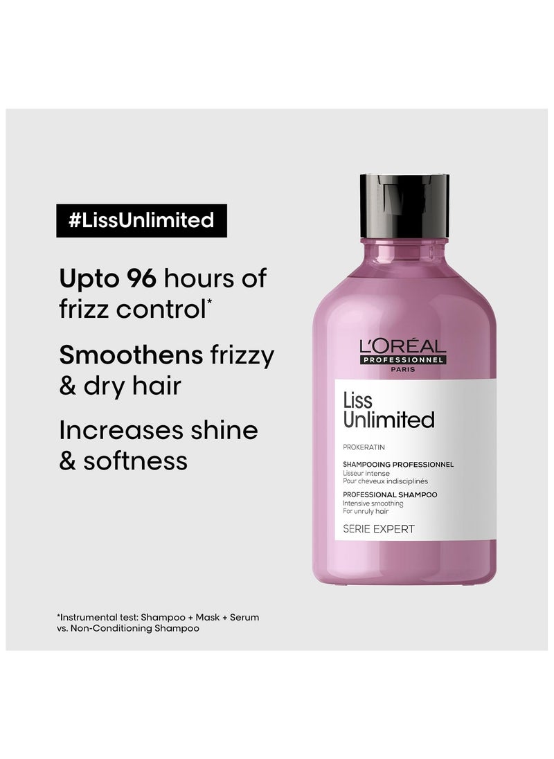 L'OREAL PARIS_PF L'Oréal Professionnel Liss Unlimited Professional Shampoo For Unruly Hair, 300ML | Intensive Smoothing Shampoo  - Image 3