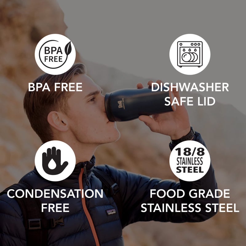 Mighty Mug | The Untippable Mug | Grips When Hit  Lifts for Sips | Insulated Stainless Steel Tumbler | Cupholder Friendly | Gifts for Women Men All | Leakproof | 6 Hour Hot / 24 Cold | 16oz | Oceanic - Image 5