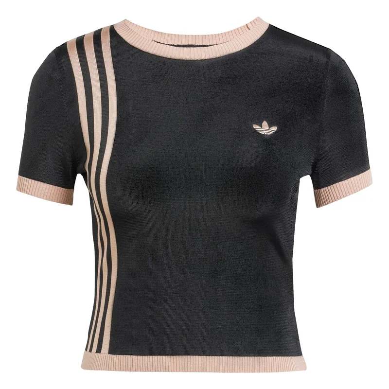 Adidas KNITTED 3S TEE Black Originals Women T-SHIRTS