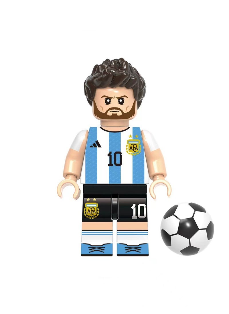 8 Pcs Football Star Series Children's Educational Building Blocks Toys Boys Gift Bag Pack  - Image 5