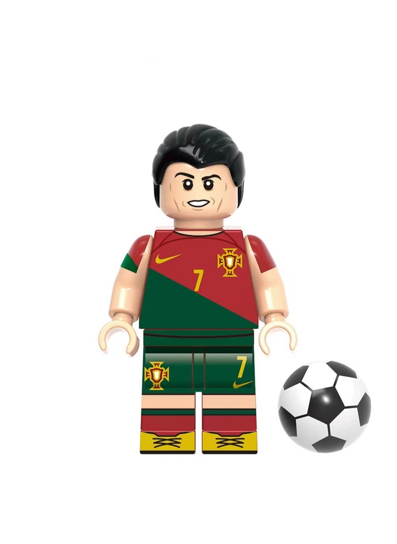 8 Pcs Football Star Series Children's Educational Building Blocks Toys Boys Gift Bag Pack  - Image 2