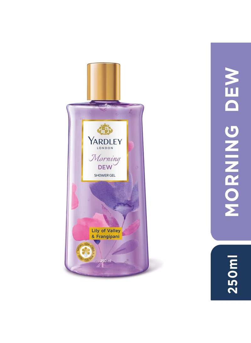 ياردلي جل استحمام منعش من ياردلي لندن مورنينج ديو للنساء مع زنبق الوادي وفرانجيباني، غسول استحمام يومي متوازن مع زيوت الزهور الطبيعية لبشرة جميلة، 250 مل - Image 3