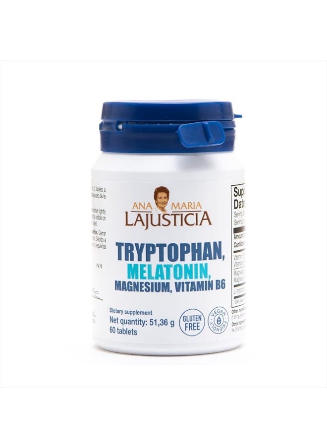 TRYPTOPHAN,MELATONIN, Magnesium,Vitamin B6-60TABS. ANA Maria LAJUSTICIA