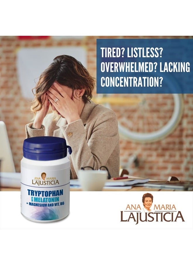 TRYPTOPHAN,MELATONIN, Magnesium,Vitamin B6-60TABS. ANA Maria LAJUSTICIA