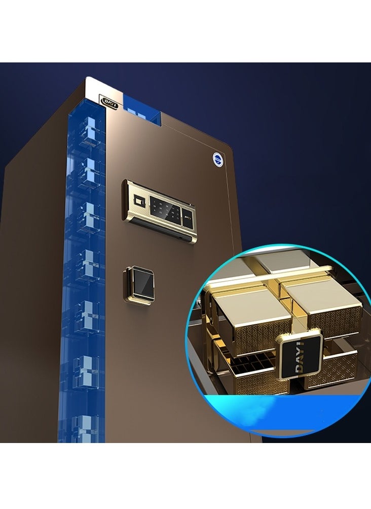Dayi - 80cm Safe household anti-theft box fingerprint password double-door safe office hotel all-steel safe deposit box - Image 1
