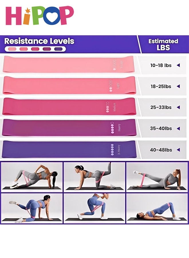 HIPOP Home Pilates Kit for Women Pilates Equipment Ring and Ball Set Magic Circle Hoop with 5 Resistance Bands Compact Toning Fitness Essentials Starter Set Accessories - Image 2