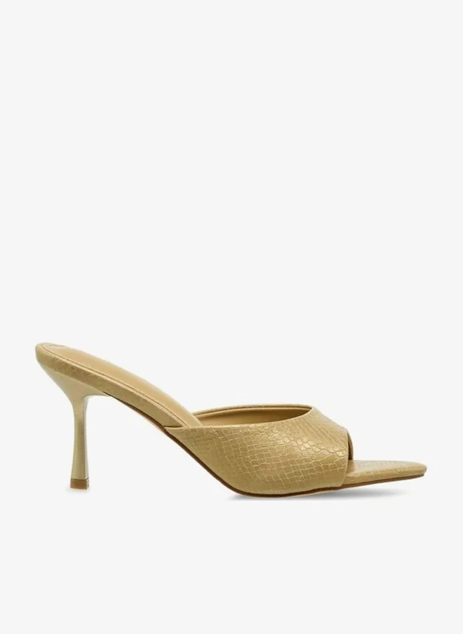 Women Textured Cone Heel Sandals Ramadan Collections