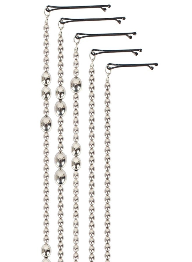 CHIROGRAPHY 5 Pcs Premium Hair Chain, 5PCS/Set 20 inch Multi-strand Silver Hair Extensions Chains, Tassel Ponytail Head Chain with Clip for Girls and Women, Nightclub Party, Prom Party,Hair Chains - Image 1