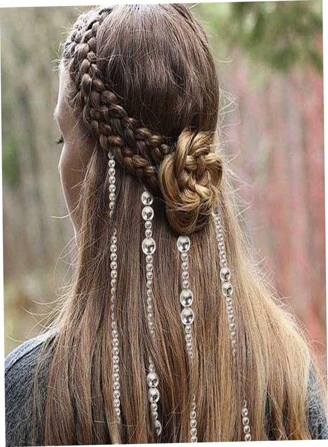 CHIROGRAPHY 5 Pcs Premium Hair Chain, 5PCS/Set 20 inch Multi-strand Silver Hair Extensions Chains, Tassel Ponytail Head Chain with Clip for Girls and Women, Nightclub Party, Prom Party,Hair Chains - Image 5