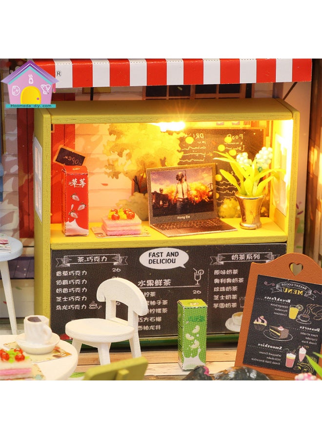 Hongda Diy Cabin Box Theater Handmade Assembled Model Room Creative Toy House Birthday Gift-Color:S931 No Tool Glue - Image 5