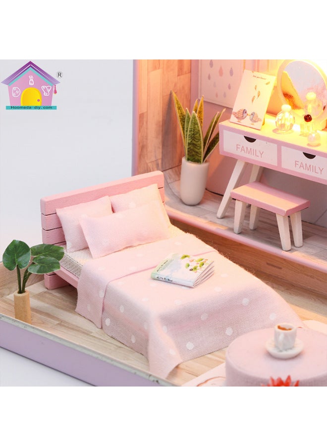 Hongda Diy Cabin Box Theater Handmade Assembled Model Room Creative Toy House Birthday Gift-Color:S931 No Tool Glue - Image 4