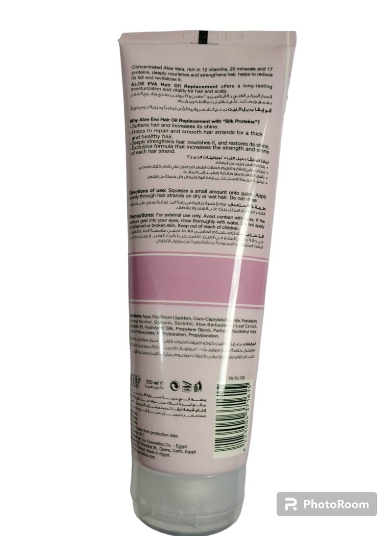 Aleo Eva Hair Oil Replacement With Aloe Vera & Silk Proteins 250ml  - Image 2