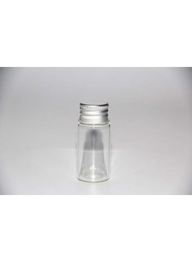glasstore (20ml) - 10Pcs Glass Sealed Bottle with Screw Aluminium Cap Clear Tiny Empty Sample Vials Glass Jars Containers Cute Wishes Bottle (20ml) - Image 3