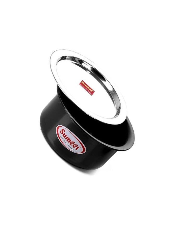 Sumeet Aluminium Tope with Lid | 4.25L Patila Cookware | Heavy-Duty, Non-Stick, Scratch-Resistant, Rust-Free, Dishwasher-Safe (Black), 4250 ml - Image 3