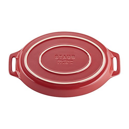 STAUB Ceramic Oval Baking Dish Set, 2-piece, Cherry - Image 5
