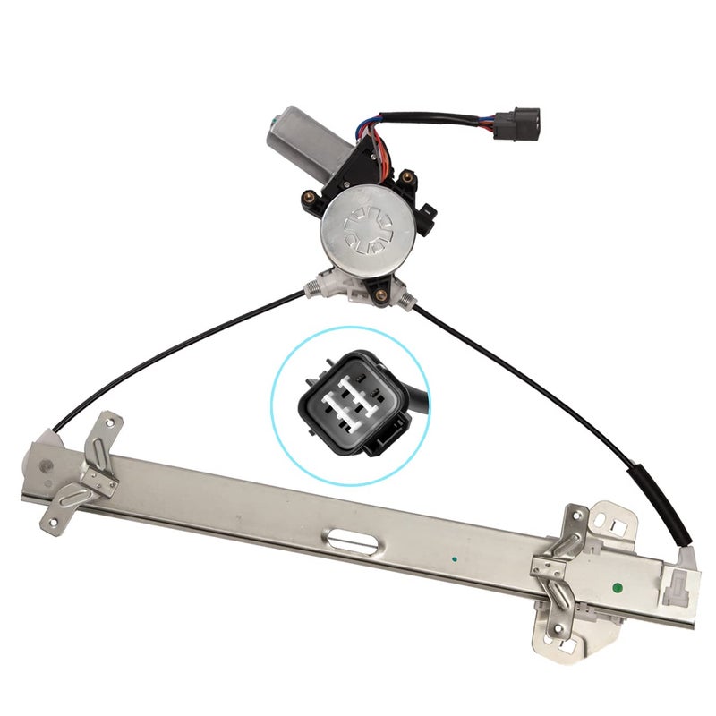 منظم رفع نافذة كهربائية أمامية يسار TUCAREST 741306 مع مجموعة محرك جانب السائق سيدان 4 أبواب متوافق فقط مع هوندا أكورد 2003 2004 2005 2006 2007 72250SDAA02