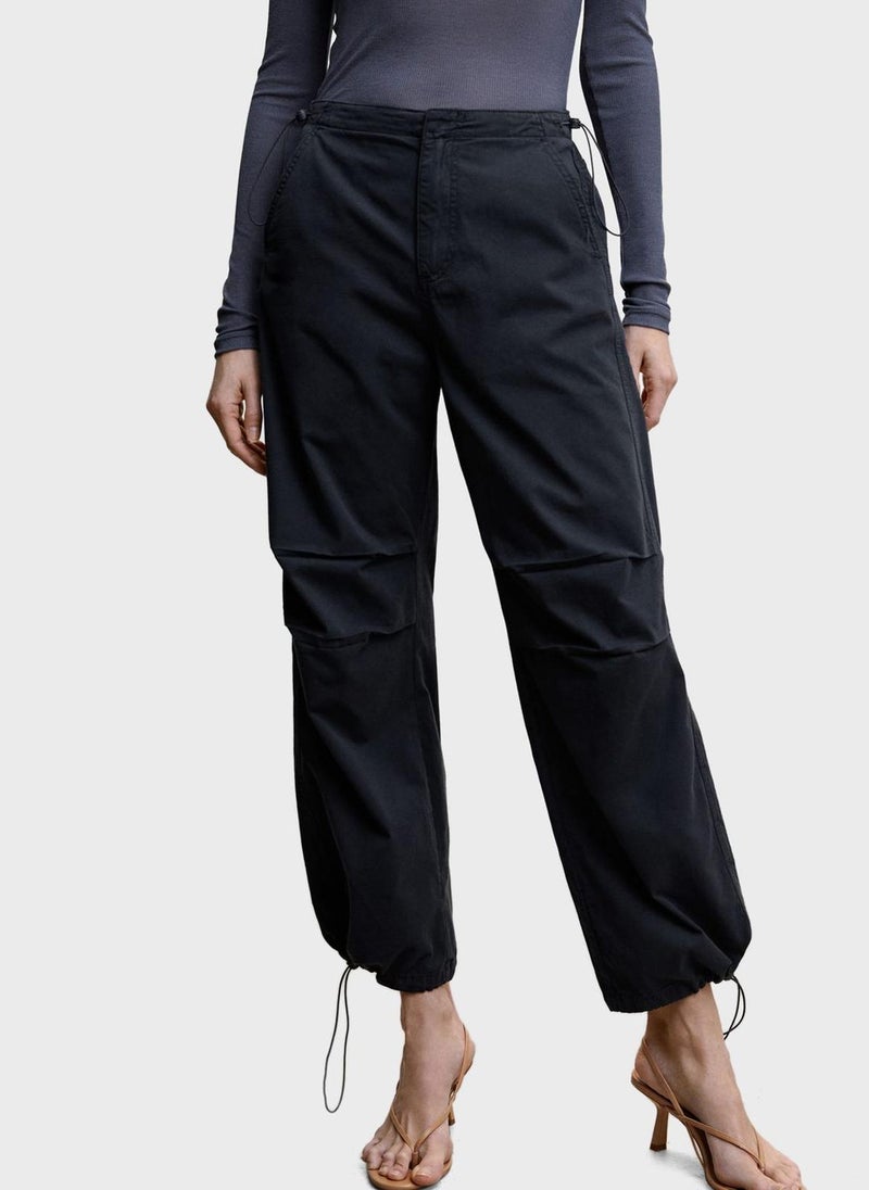 MANGO High Waist Parachut Pants  - Image 1