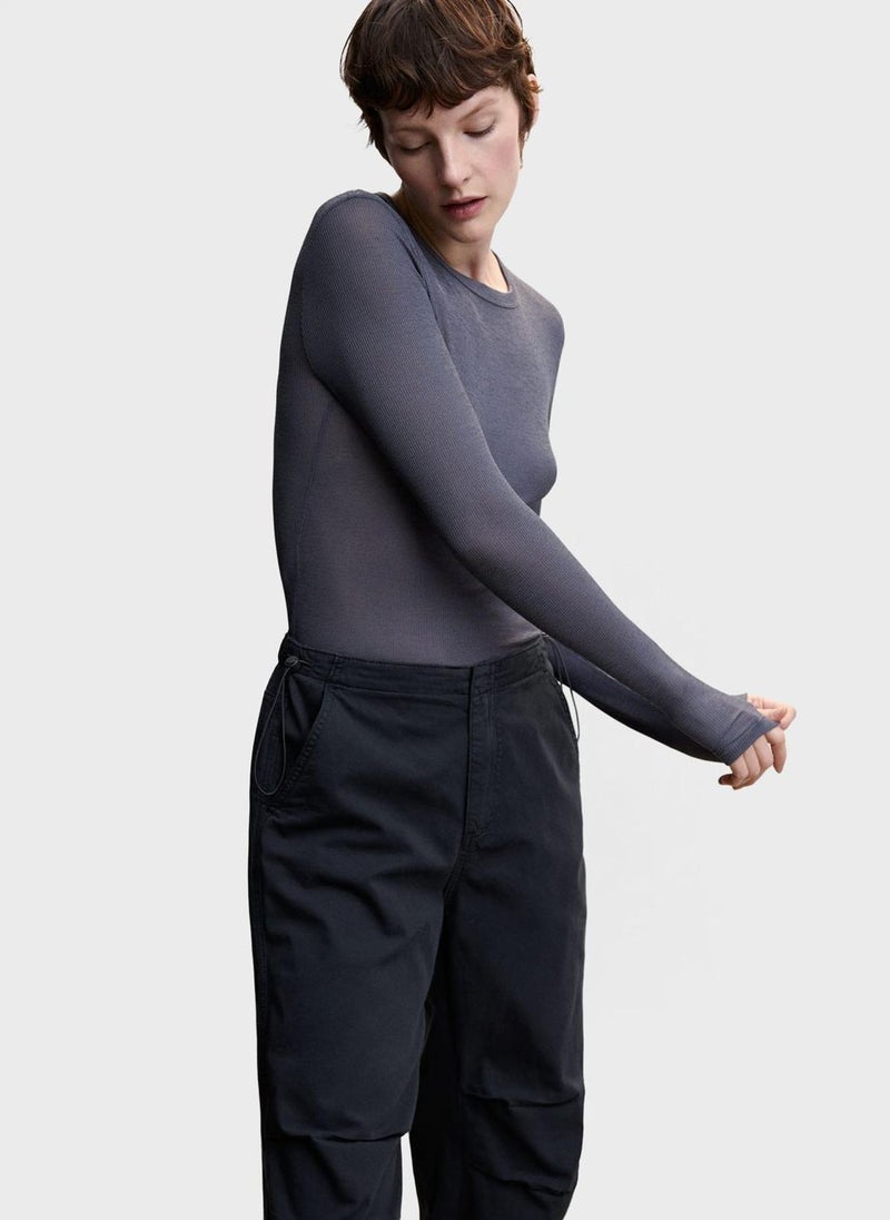 MANGO High Waist Parachut Pants  - Image 3