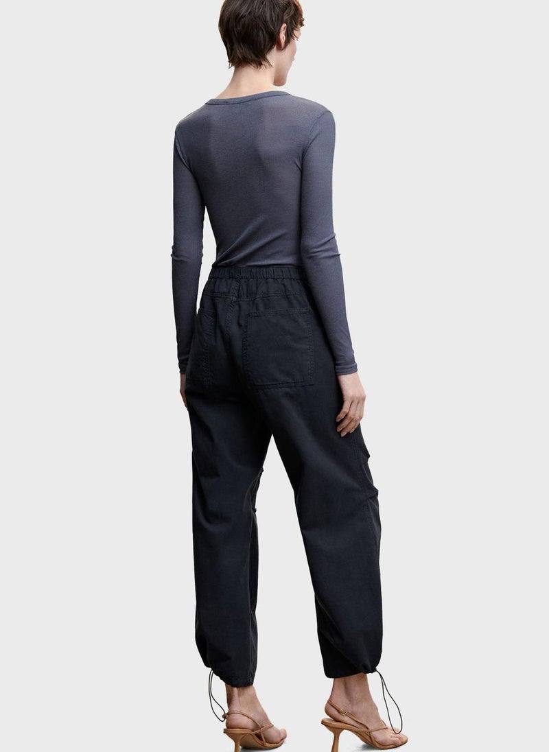 MANGO High Waist Parachut Pants  - Image 2