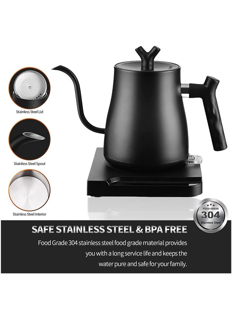 Electric Gooseneck Kettle 0.8L 1000W Water Kettle for Pour-over Coffee & Tea, 304 Stainless Steel Coffee and Tea Pot, Constant Temperature Coffee Kettle - pzsku/Z69D1D013741128A61ADAZ/45/_/1727335174/f4e53925-de26-4ecd-9fcd-46a7ba84aad5