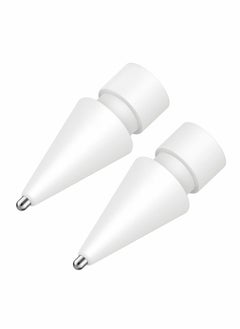 Excefore Replacement Tips for Apple Pencil, 2 Pack Compatible with Apple Pencil 2nd Gen and 1st Gen, No Wear Out Fine Point Precise Control Pen Like Nibs for Apple Pencil (White 1.3mm)  - Image 1