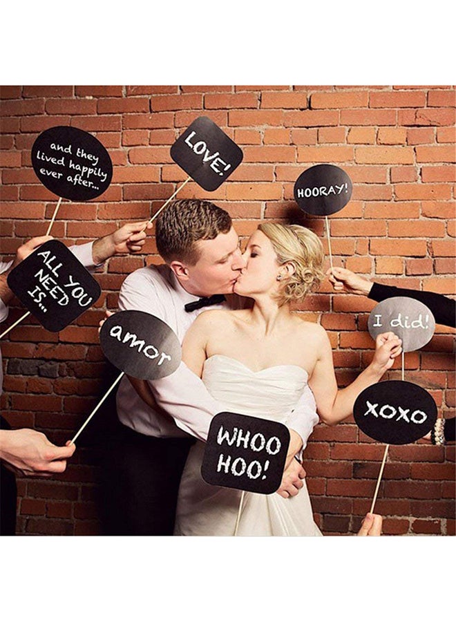 QiaoKai 10-Piece DIY Funny Speech Card Photo Booth Props Set - Image 2
