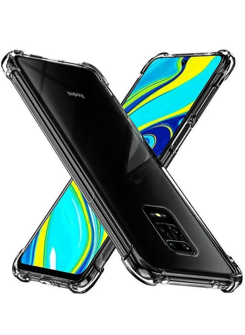 CATANES Xiaomi Redmi Note 9S Case Cover Clear Protective TPU Four Corners Cover Transparent Soft Case - Image 1