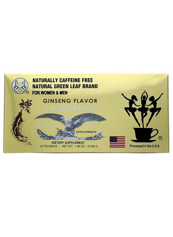 3 Ballerina - Ginseng Slim Power 3 Ballerina Tea - 18 Tea Bags (For Women & Men) - Image 1