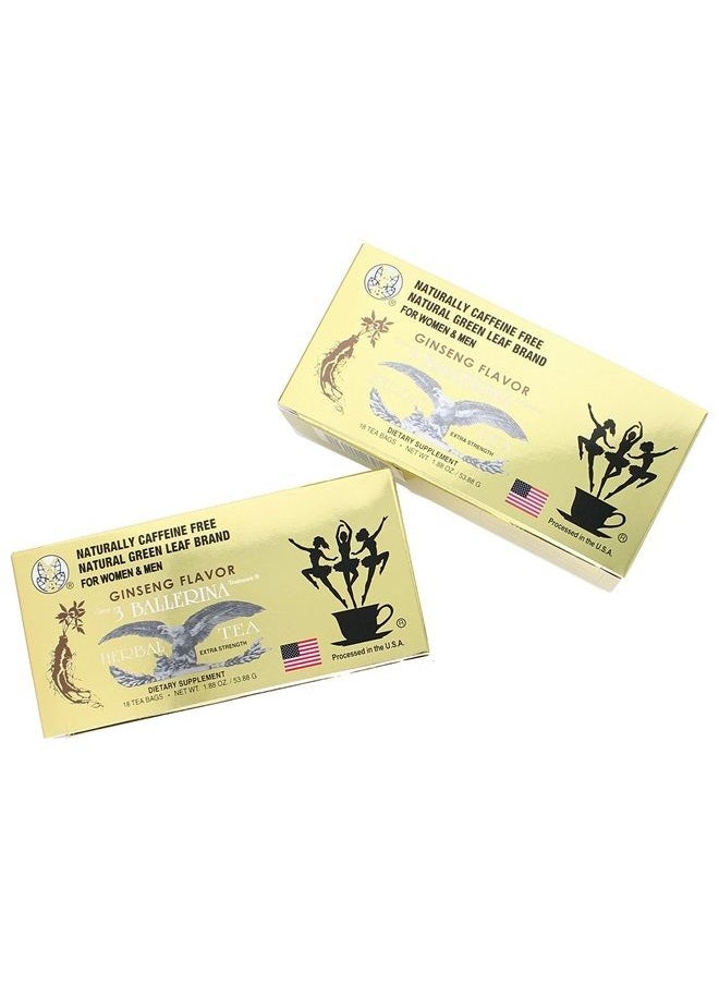3 Ballerina - Ginseng Slim Power 3 Ballerina Tea - 18 Tea Bags (For Women & Men) - Image 1